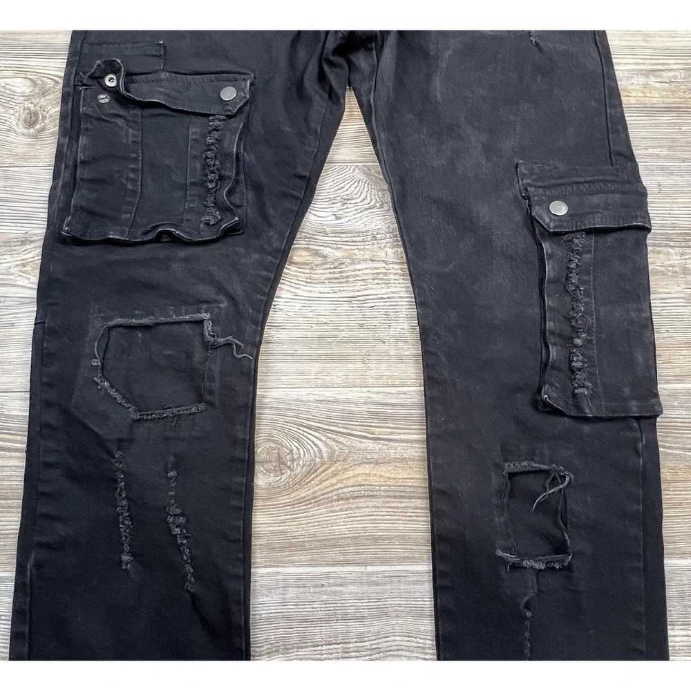 Grindhouse Men's Jeans Size 38/32 Street Wear Punk Grunge‎ Tactical Pockets Y2K